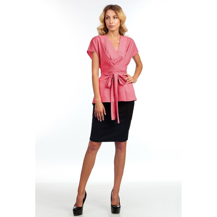 Блузка женская, размер 52, цвет коралловый