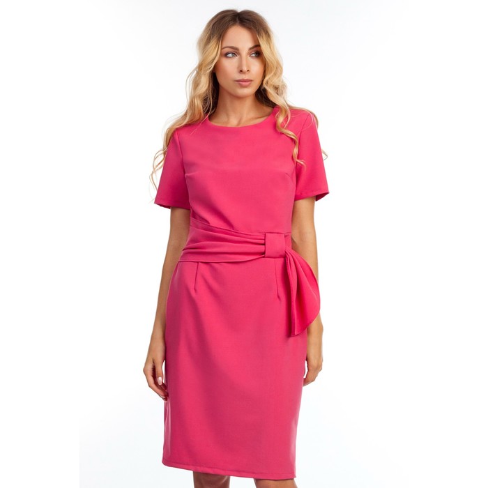 Платье женское, размер 46, цвет розовый