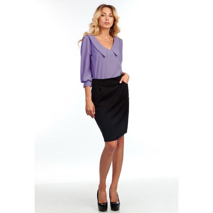 Блузка женская, размер 50, цвет сиреневый