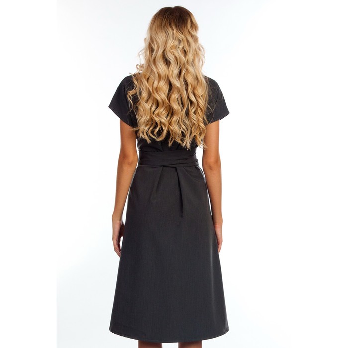 Платье женское, размер 48, цвет серый