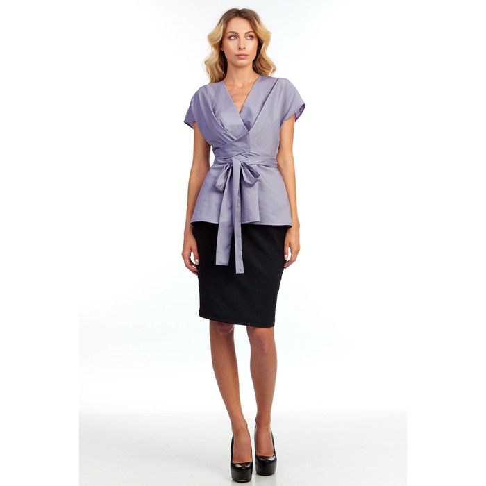 Блузка женская, размер 50, цвет сиреневый