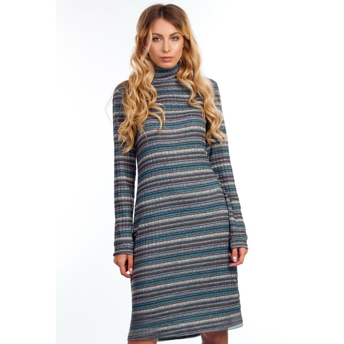 Платье женское, размер 46, цвет коричневый