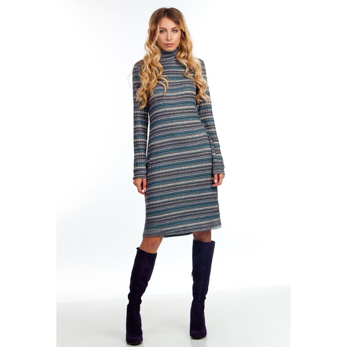 Платье женское, размер 50, цвет коричневый