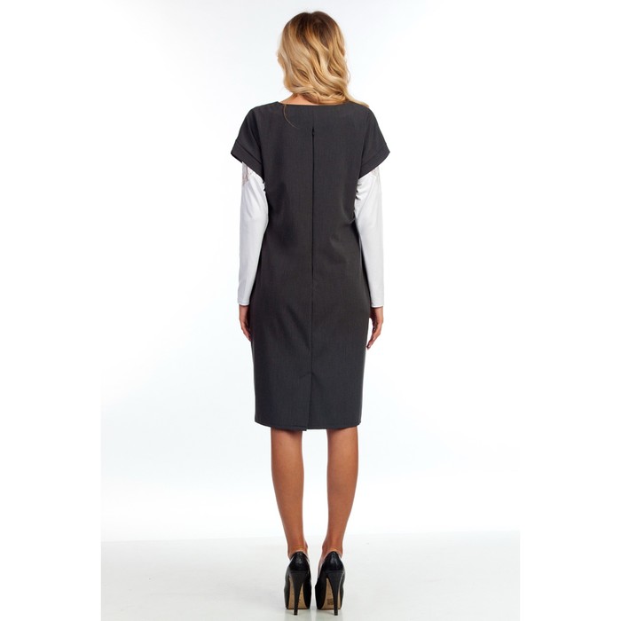 Платье женское, размер 48, цвет серый