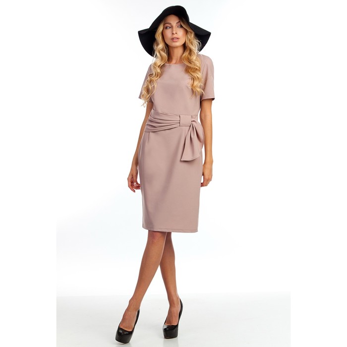 Платье женское, размер 46, цвет пудра