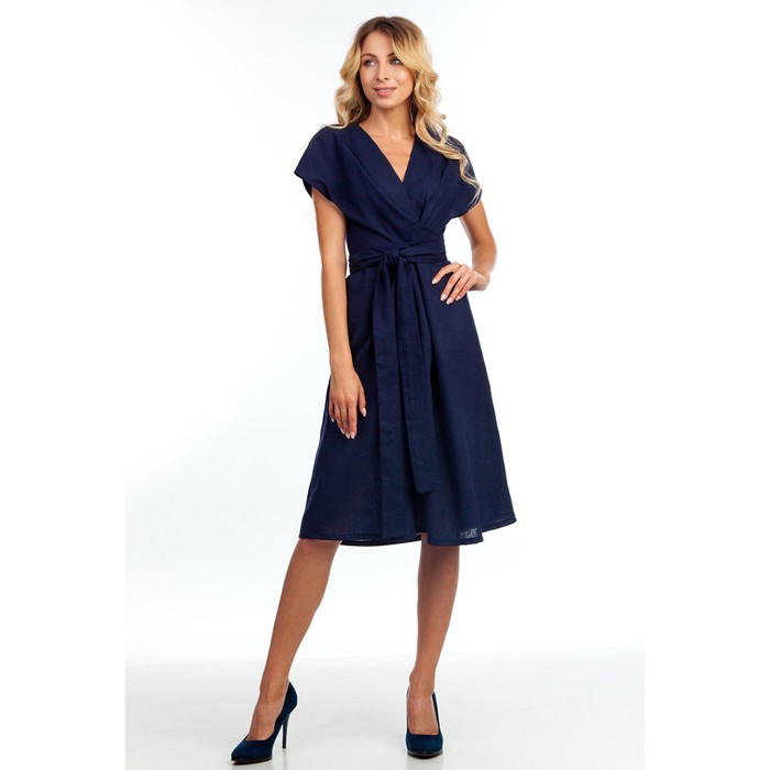 Платье женское, размер 44, цвет синий