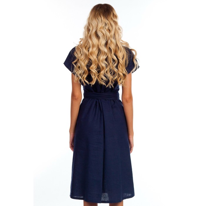 Платье женское, размер 48, цвет синий