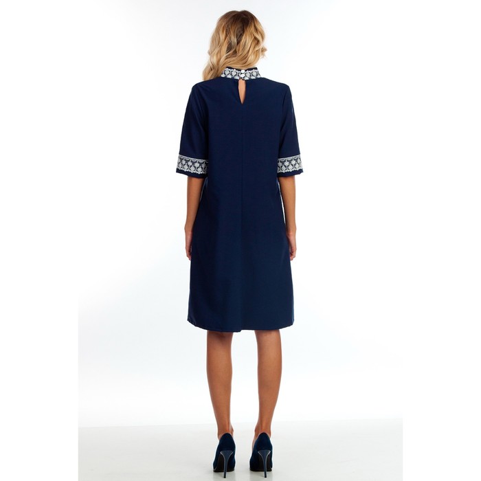 Платье женское, размер 48, цвет синий