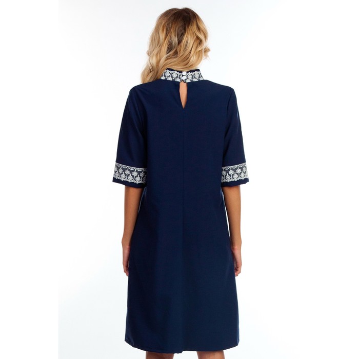 Платье женское, размер 50, цвет синий