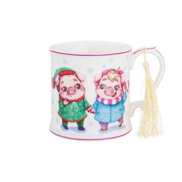 Кружка "Парочка свинок" 12 × 8,5 × 9 см, 300 мл, в подарочной упаковке