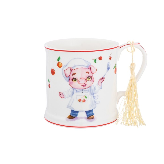 Кружка "Свинка повар" 12 × 8,5 × 9 см, 300 мл, в подарочной упаковке