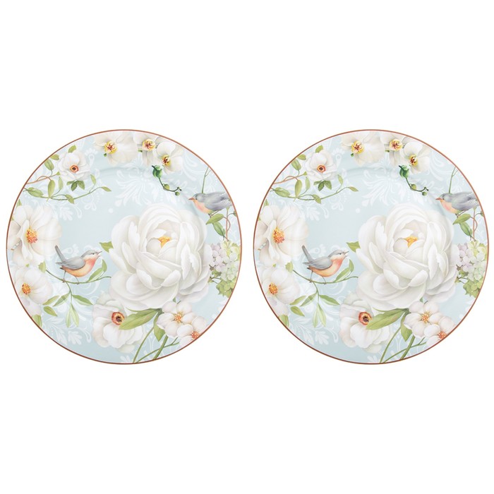 Набор из 2х тарелок "Дикая роза" 26 × 26 × 2 см, в подарочной упаковке