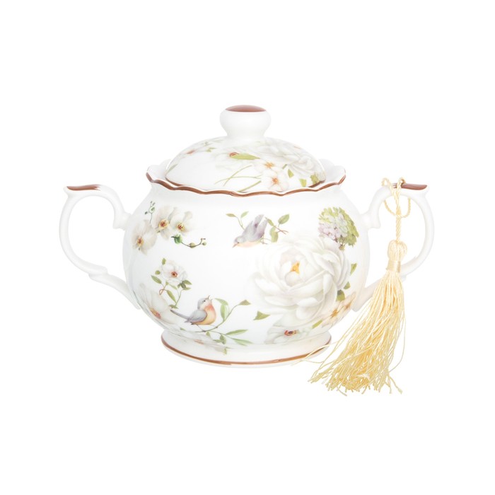 Сахарница "Дикая роза" 15,5 × 10 × 10 см, 380 мл, в подарочной упаковке