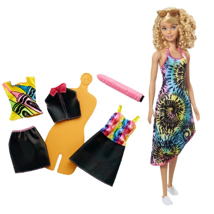 Кукла Barbie с одеждой-раскраской