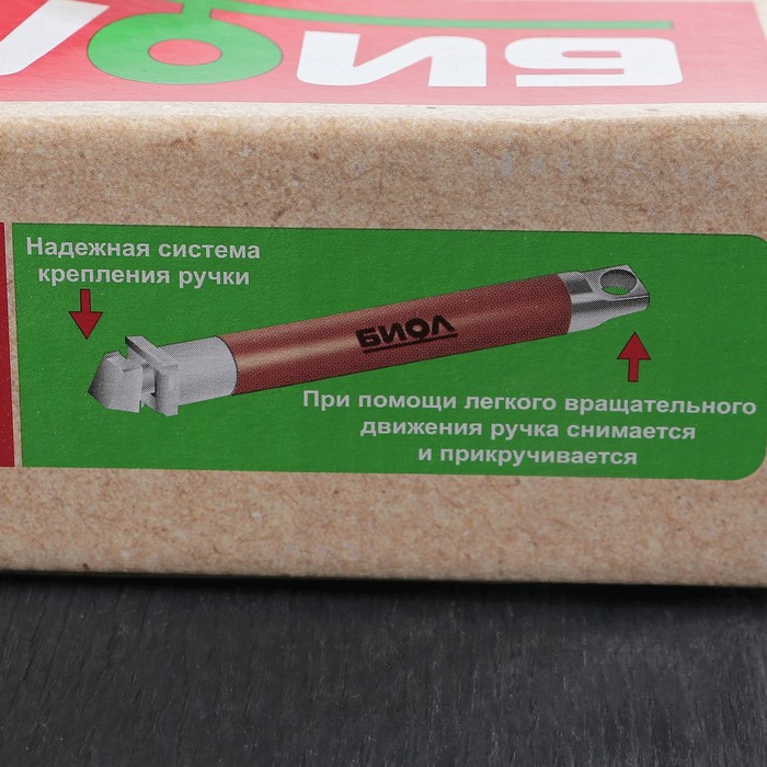 Сковорода чугунная д.280 со съемной ручк. без крышки