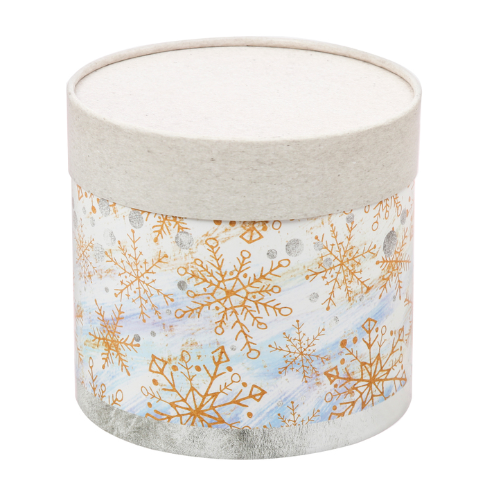 Круглая подарочная коробка «Рожденственская ночь», 13 × 14 см