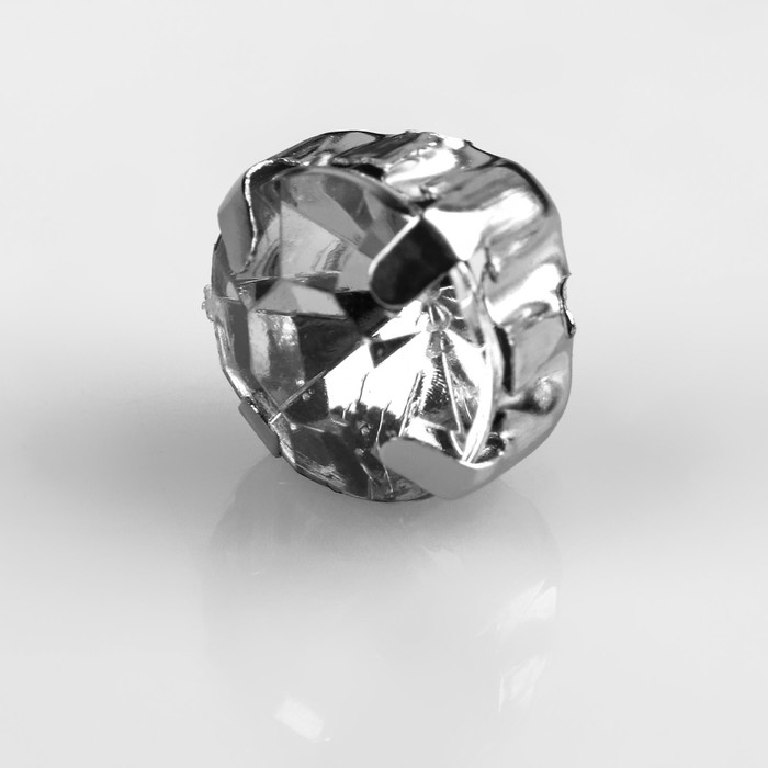 Стразы пришивные в оправе "Круг", d=8мм, 50шт, цвет белый