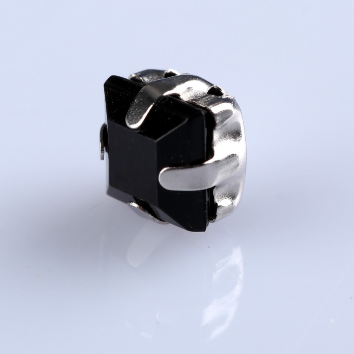 Стразы пришивные в оправе "Квадрат", 50шт, цвет чёрный