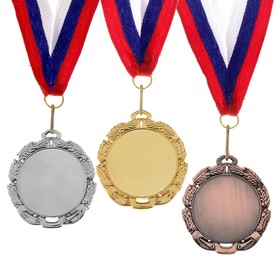 Медаль под нанесение, серебро, d=7 см Ош