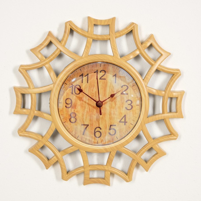 Часы настенные, серия Лес, классические, переплетённые прямоугольники 25*25см