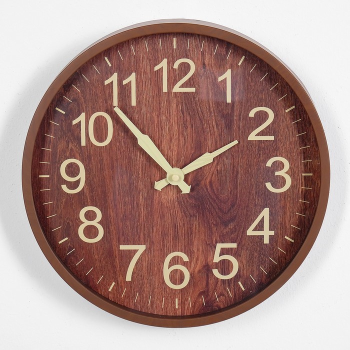 Часы настенные, серия Лес, темные классические 30*30см