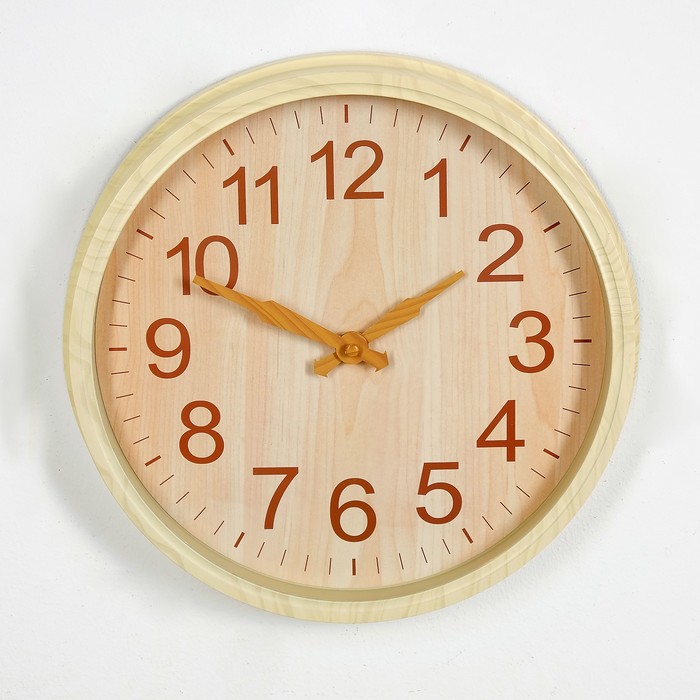 Часы настенные, серия Лес, светлые классические 30*30см