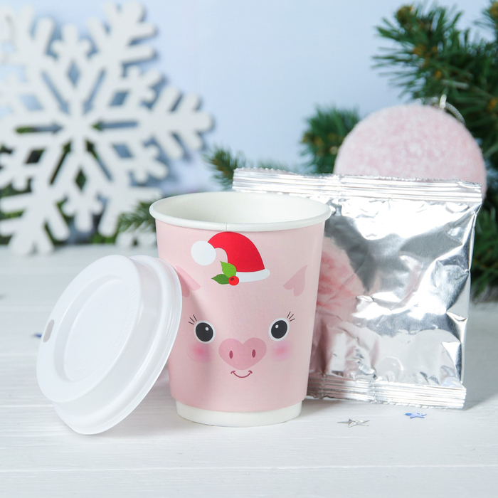 Кофе молотый в бумажном стакане 30 г "Пусть Новый год будет насыщенным"