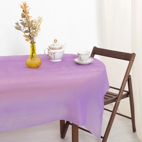 Скатерть для дачи Хозяюшка Радуга, цвет фиолетовый 137×274 см Ош