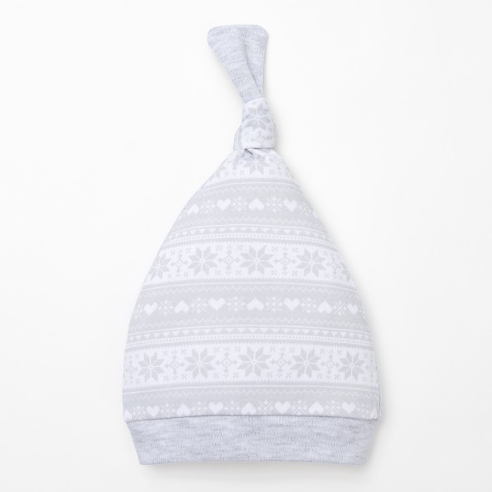 Чепчик (шапочка) "Зимние мотивы", размер 48, 100% хл