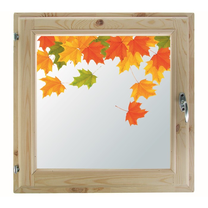 Окно 50х50 см, "Декор 7", двойной стеклопакет, уплотнитель, хвоя, "Добропаровъ"