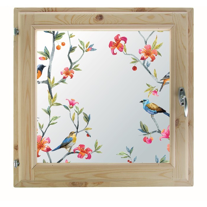 Окно 70х100 см, "Декор 8", двойной стеклопакет, хвоя, "Добропаровъ"