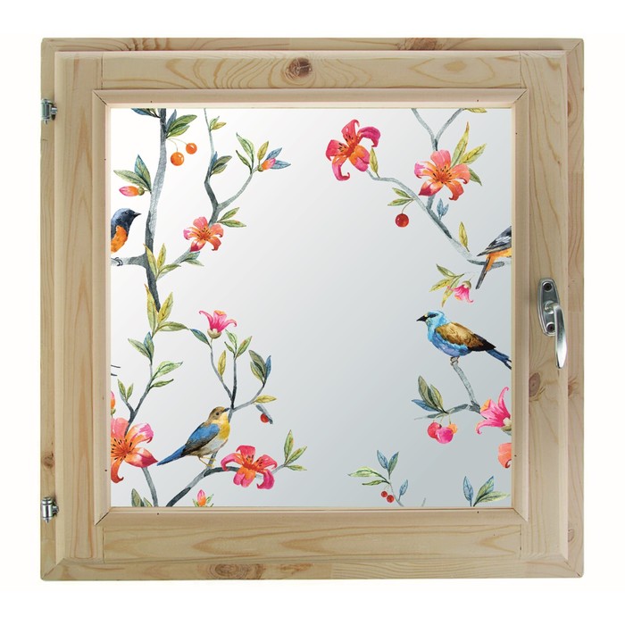 Окно 50х50 см, "Декор 8", двойной стеклопакет, уплотнитель, хвоя, "Добропаровъ"