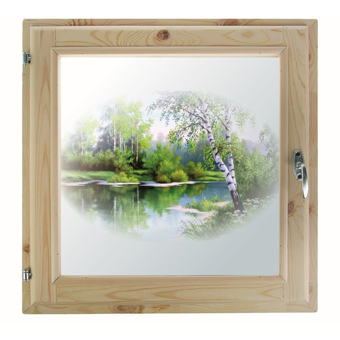 Окно 50х70 см, "Декор 9", двойной стеклопакет, хвоя, "Добропаровъ"