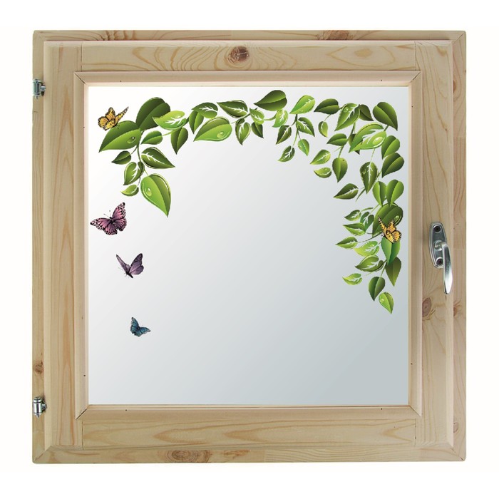 Окно 50х50 см, "Декор 10", двойной стеклопакет, уплотнитель, хвоя, "Добропаровъ"