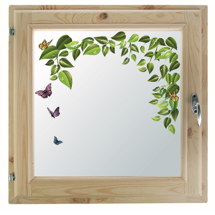 Окно 50х60 см, "Декор 10", двойной стеклопакет, уплотнитель, хвоя, "Добропаровъ"