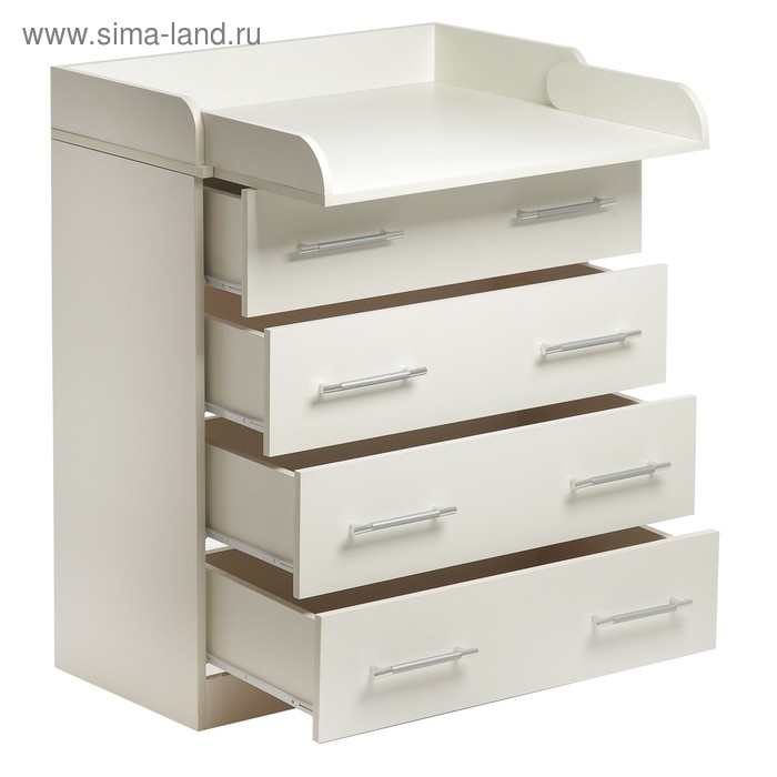 

Комод КП-4, 4 ящика, 1000х800х440(730), Белый