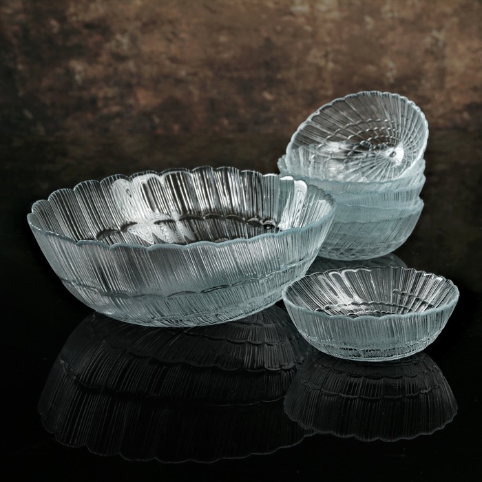 Набор салатников "Атлантис" 6 шт 12 см + 1 шт 23 см