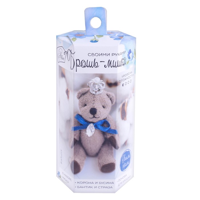 Набор  по созданию брошь-игл "Мишка", 6х13х6