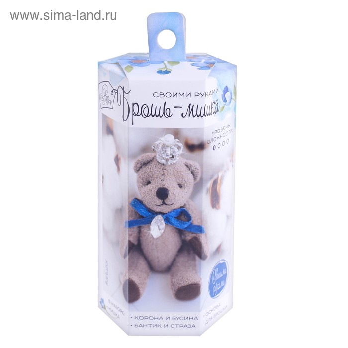 фото Брошка-игла «мишка», набор для создания, 6 × 13 × 6 см арт узор