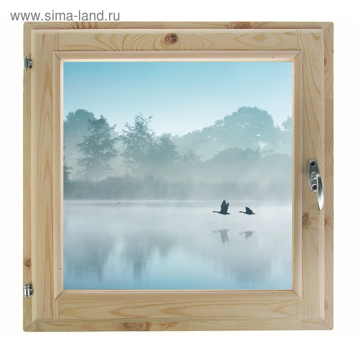 Окно, 50×50см, Туман над рекой, однокамерный стеклопакет