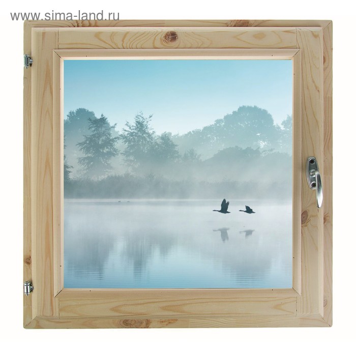 Окно, 60×60см, Туман над рекой, однокамерный стеклопакет