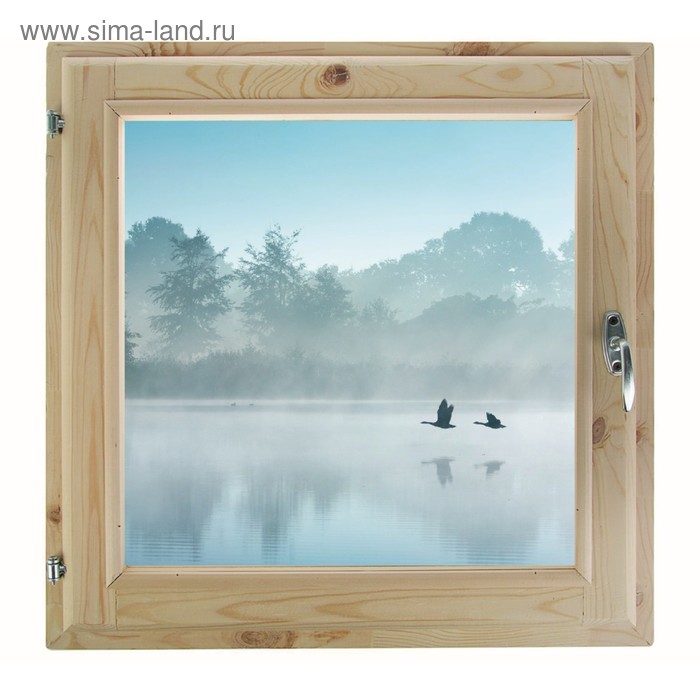 Окно, 60×70см, Туман над рекой, однокамерный стеклопакет