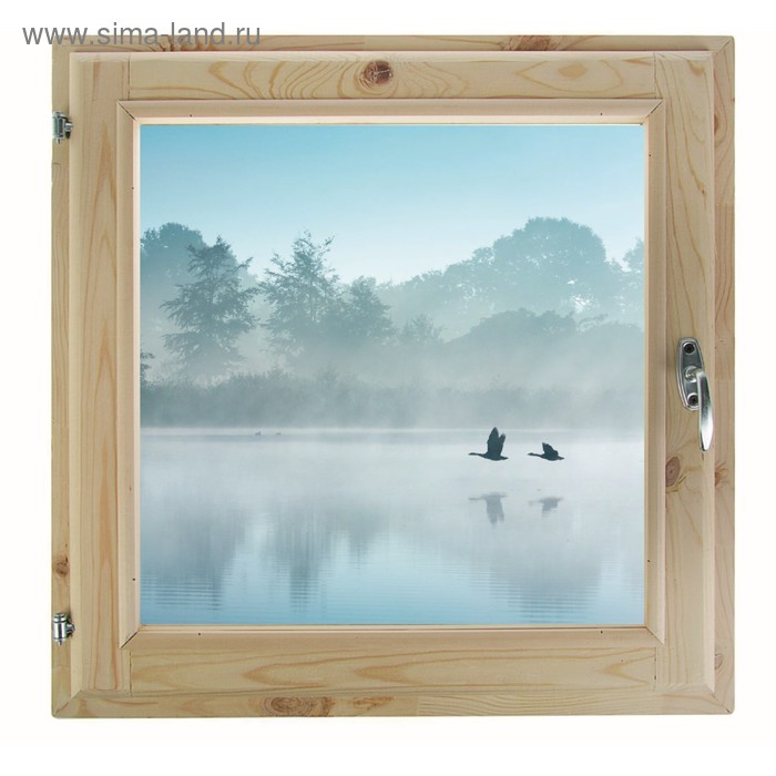 Окно, 70×70см, Туман над рекой, однокамерный стеклопакет