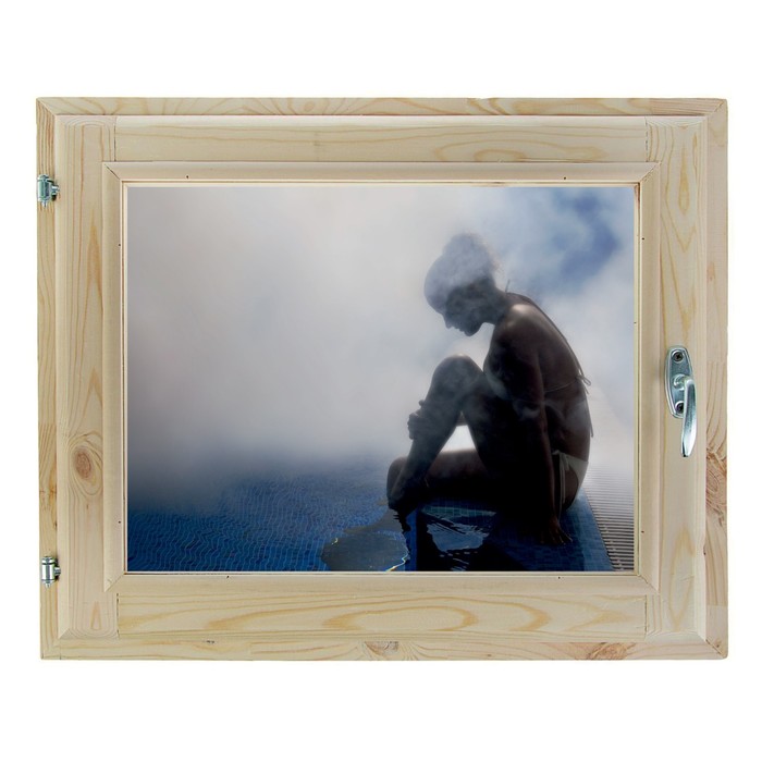 Окно 40х60 см, "Декор 14", двойной стеклопакет, хвоя, "Добропаровъ"