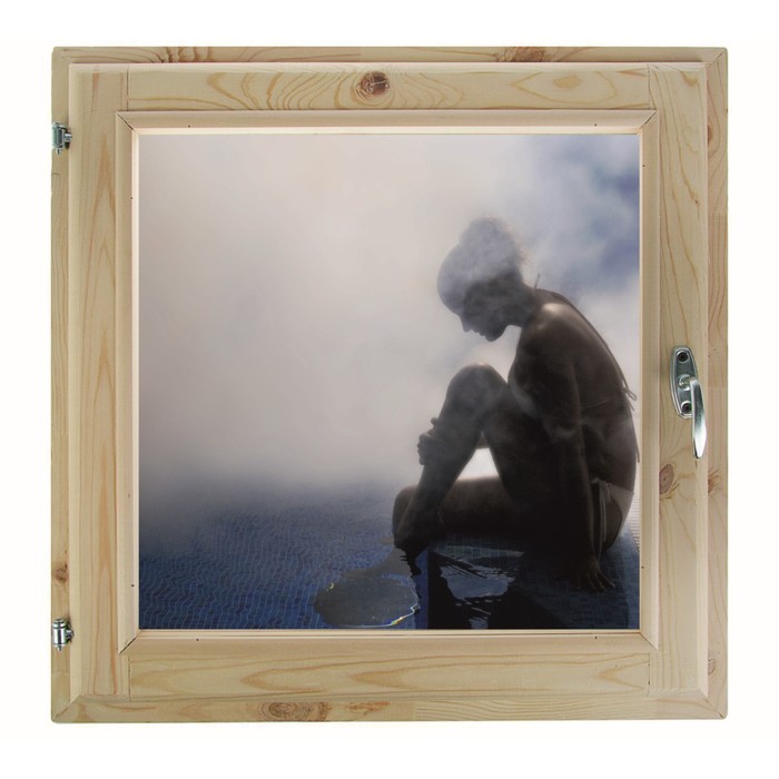 Окно 60х70 см, "Декор 14", двойной стеклопакет, хвоя, "Добропаровъ"