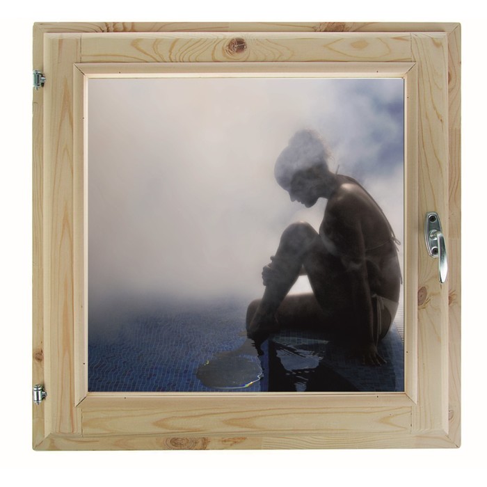 Окно 70х70 см, "Декор 14", двойной стеклопакет, хвоя, "Добропаровъ"