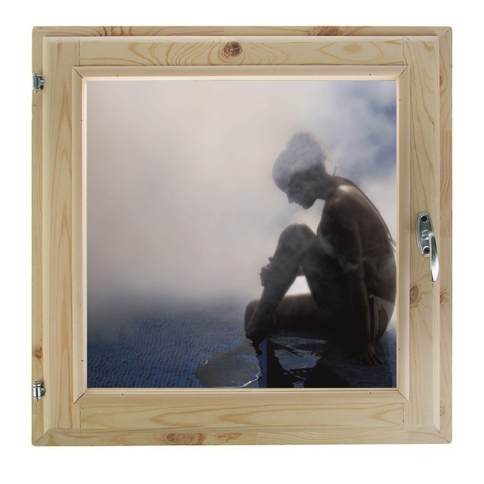 Окно 60х60 см, "Декор 14", двойной стеклопакет, уплотнитель, хвоя, "Добропаровъ"