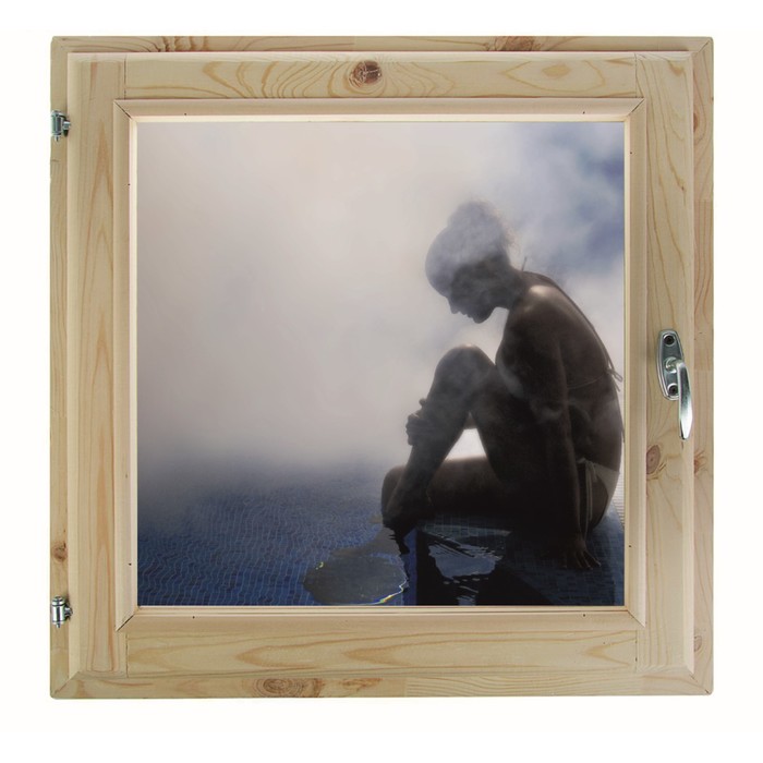 Окно 80х80 см, "Декор 14", двойной стеклопакет, уплотнитель, хвоя, "Добропаровъ"