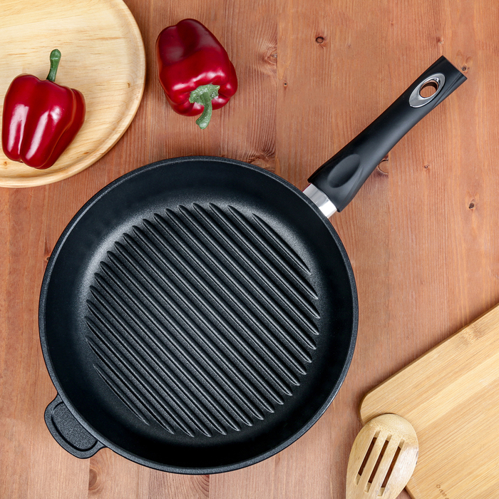 Сковорода-гриль Классик 28х7 см стекл.крышка