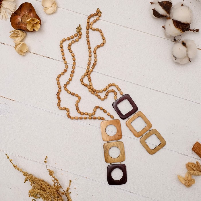 Кулон ручная работа, деревянный "Светофор", цвет коричневый   2618167